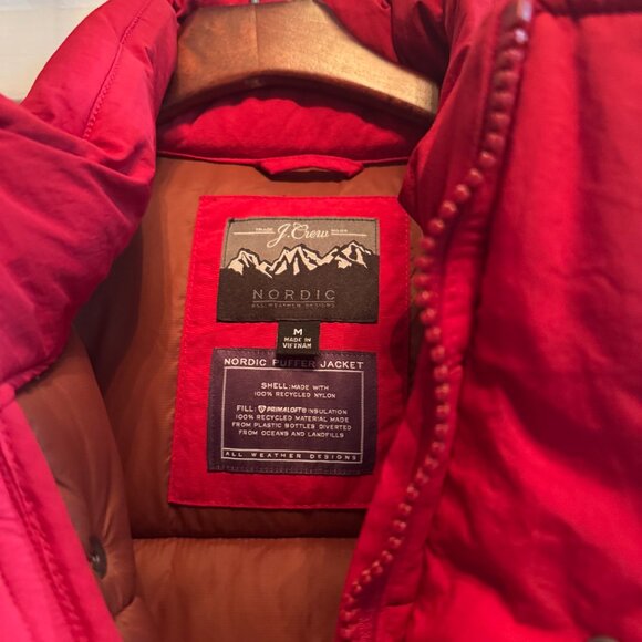J Crew red Permaloft (Medium) Jacket - Great for snow and cold climates. - Picture 2 of 6